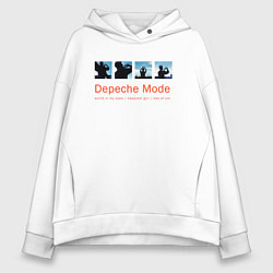 Толстовка оверсайз женская Depeche Mode - World In My Eyes Single, цвет: белый