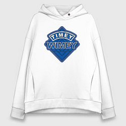 Толстовка оверсайз женская Timey wimey, цвет: белый