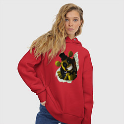 Толстовка оверсайз женская Золотой Фредди прорвался, цвет: красный — фото 2