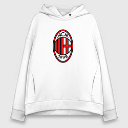 Толстовка оверсайз женская Футбольный клуб Milan, цвет: белый