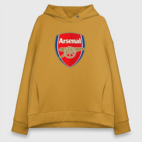 Женское худи оверсайз Arsenal fc sport / Горчичный – фото 1