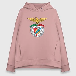 Толстовка оверсайз женская Benfica club, цвет: пыльно-розовый