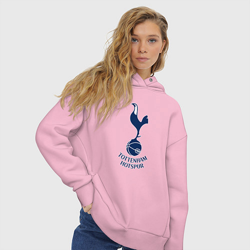 Женское худи оверсайз Tottenham Hotspur fc sport / Светло-розовый – фото 3