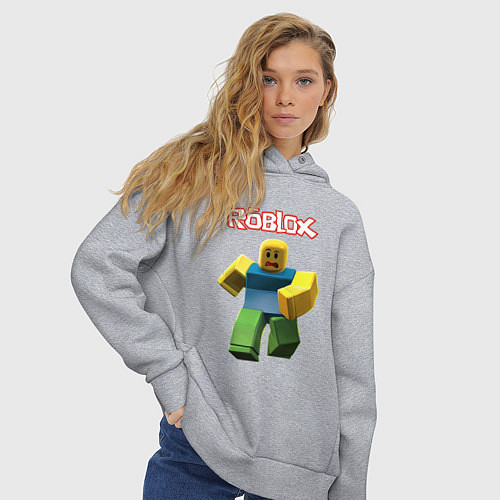 Женское худи оверсайз Roblox бегущий персонаж / Меланж – фото 3