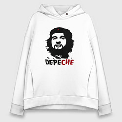 Толстовка оверсайз женская Dave Gahan from Depeche Mode - Depe Che, цвет: белый