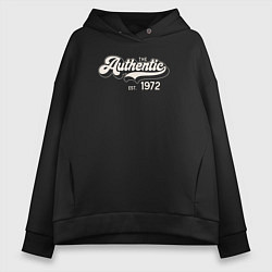 Толстовка оверсайз женская Authentic 1972, цвет: черный
