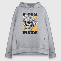 Толстовка оверсайз женская Bloom inside, цвет: меланж