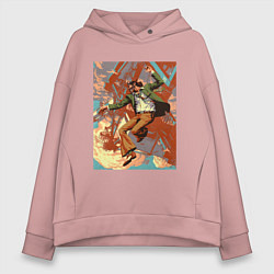 Толстовка оверсайз женская Disco elysium, цвет: пыльно-розовый