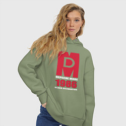 Толстовка оверсайз женская Depeche Mode - Black Celebration album merch, цвет: авокадо — фото 2