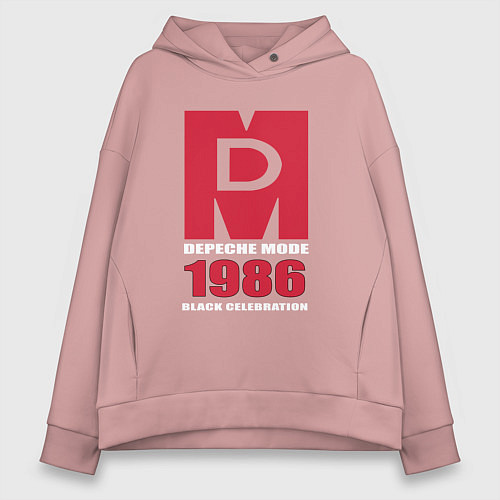 Женское худи оверсайз Depeche Mode - Black Celebration album merch / Пыльно-розовый – фото 1