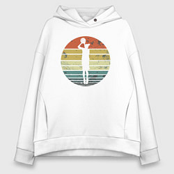 Толстовка оверсайз женская Basketball girl, цвет: белый