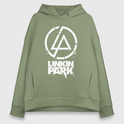 Толстовка оверсайз женская Linkin Park - white, цвет: авокадо