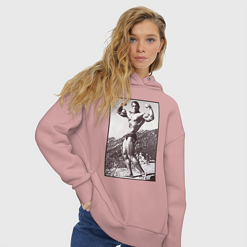 Женское худи оверсайз Mister Arnold / Пыльно-розовый – фото 3