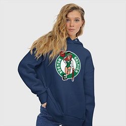 Толстовка оверсайз женская Boston Celtics girl, цвет: тёмно-синий — фото 2