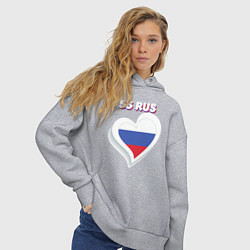 Толстовка оверсайз женская 55 регион Омская область, цвет: меланж — фото 2