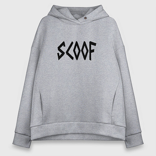 Женское худи оверсайз Скуф металл / Меланж – фото 1