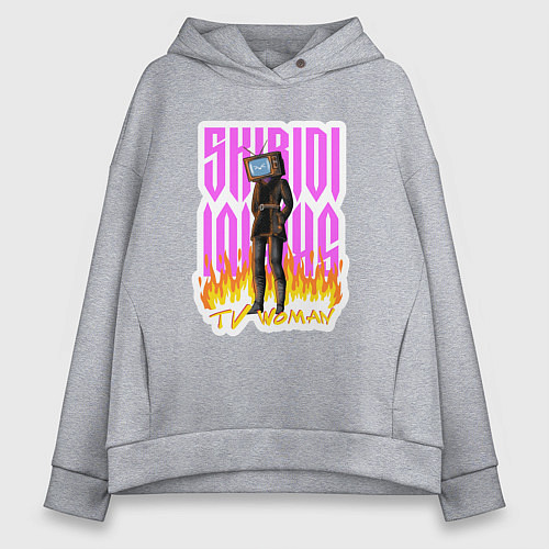 Женское худи оверсайз Милый титан ТВ Мен / Меланж – фото 1