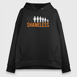 Толстовка оверсайз женская Shameless evolution, цвет: черный