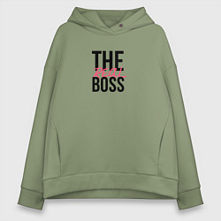 Толстовка оверсайз женская The real boss, цвет: авокадо