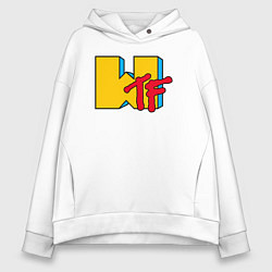 Толстовка оверсайз женская MTV WTF, цвет: белый