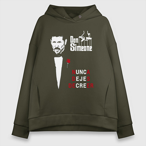 Женское худи оверсайз Дон Симеоне / Хаки – фото 1