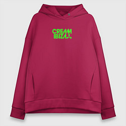 Толстовка оверсайз женская Cream Ibiza, цвет: маджента