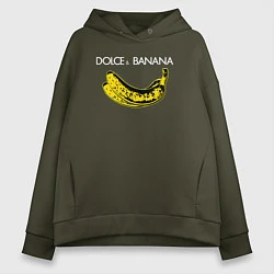 Толстовка оверсайз женская Dolce Banana, цвет: хаки