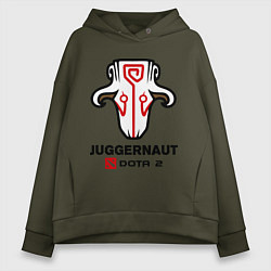 Толстовка оверсайз женская Juggernaut Dota 2, цвет: хаки