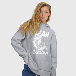 Толстовка оверсайз женская Ронни Коулман, цвет: меланж — фото 2