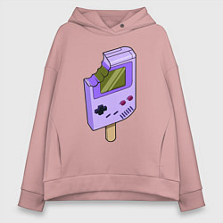 Толстовка оверсайз женская Sweet game boy, цвет: пыльно-розовый