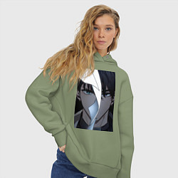 Толстовка оверсайз женская Всеведущий читатель Ким Докча и Ю Чжун Хек, цвет: авокадо — фото 2