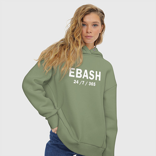 Женское худи оверсайз Ebash 247365 / Авокадо – фото 3