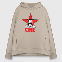 Толстовка оверсайз женская Che Guevara star, цвет: миндальный