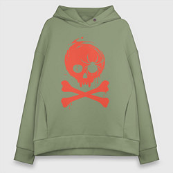 Женское худи оверсайз Spider skull