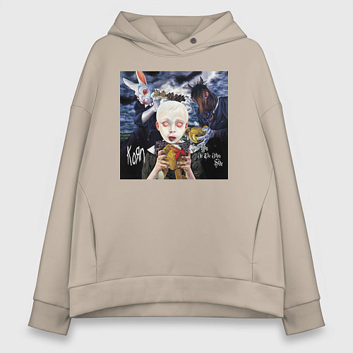 Женское худи оверсайз Korn - See You on the Other Side / Миндальный – фото 1