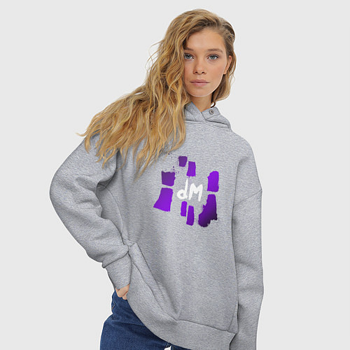 Женское худи оверсайз Depeche Mode - devotional world tour / Меланж – фото 3