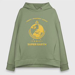 Толстовка оверсайз женская Helldivers: Super Earth, цвет: авокадо