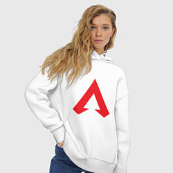 Толстовка оверсайз женская Logo apex legends, цвет: белый — фото 2