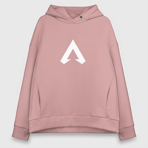 Женское худи оверсайз Logo apex / Пыльно-розовый – фото 1