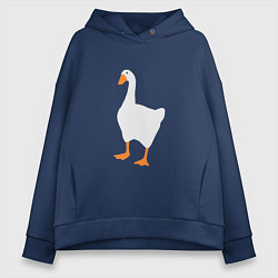 Толстовка оверсайз женская Untitled goose game honk, цвет: тёмно-синий