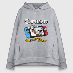 Толстовка оверсайз женская Switch cuphead, цвет: меланж