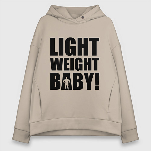 Женское худи оверсайз Light weight baby / Миндальный – фото 1