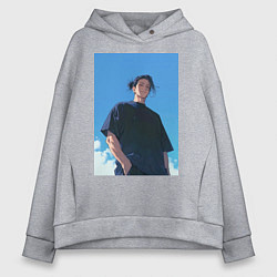 Толстовка оверсайз женская Сугуру Гэто, цвет: меланж