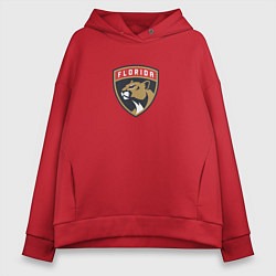 Толстовка оверсайз женская Florida Panthers NHL, цвет: красный