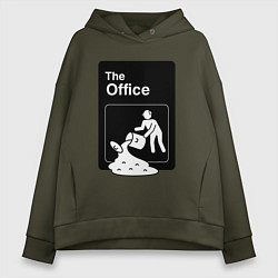 Толстовка оверсайз женская Суп и офис, цвет: хаки