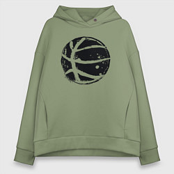 Толстовка оверсайз женская Black ball, цвет: авокадо