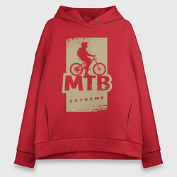 Толстовка оверсайз женская MTB extreme, цвет: красный