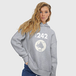 Толстовка оверсайз женская Front 242 - Copter, цвет: меланж — фото 2