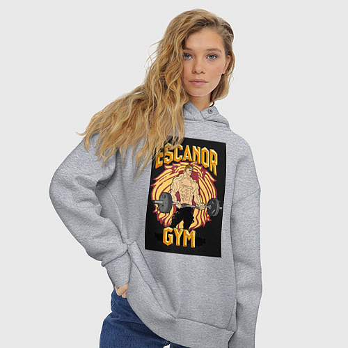 Женское худи оверсайз Эсканор грех гордыни gym / Меланж – фото 3