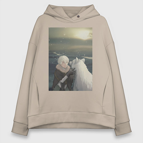 Женское худи оверсайз Для тебя Бессмертный Фуши / Миндальный – фото 1